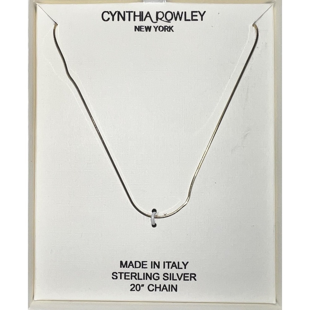 Italian Sterling Silver 20" Snake Chain Necklace Made in Italy NIB